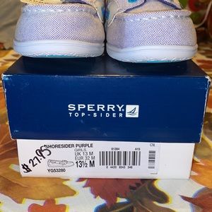 Bend new lilac Sperry Shoresider shoes